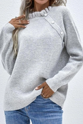 HiddenVentilationPockets MeshPanel CASUAL KNIT SWEATER