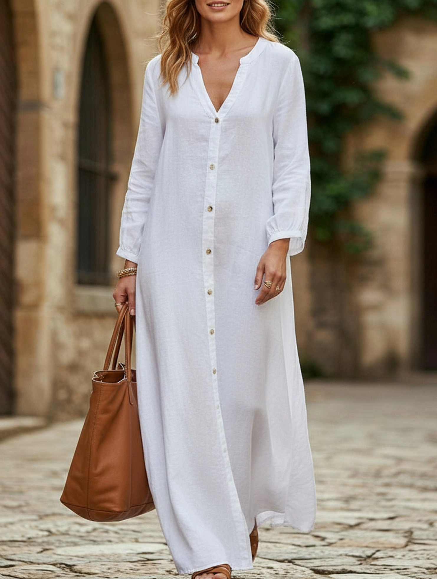 Casual long-sleeved cardigan dress Monochrome Mood