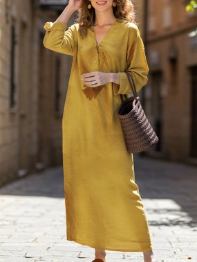 Daily Style Rose Soft Casual long-sleeved robes and dresses