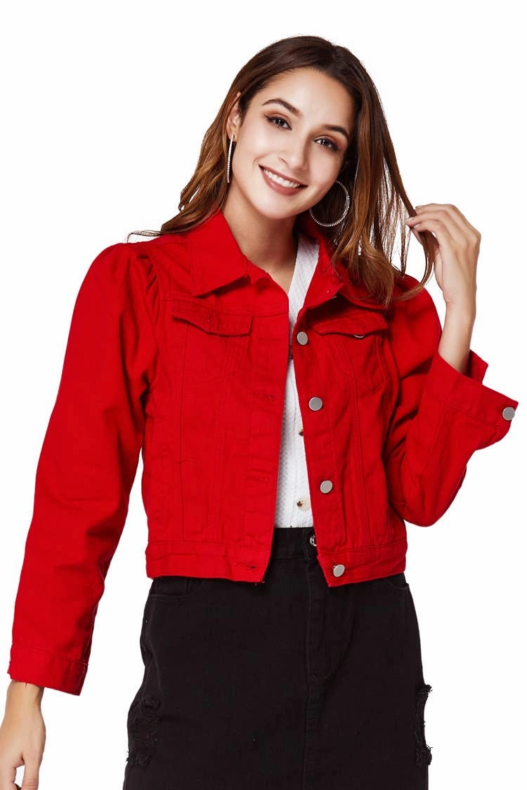 CASUAL LOOSE CROPPED JACKET_CWJJ0128 AntiStatic Coating Soft touch finish