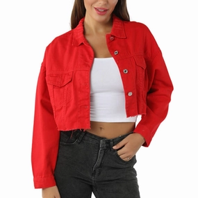 Snag Resistant Fabric CASUAL LOOSE CROPPED JACKET_CWJJ0128