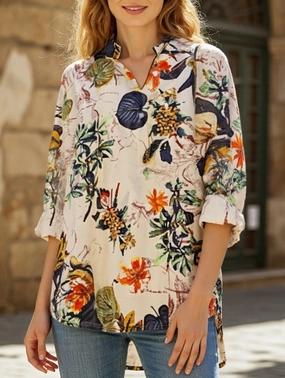 Casual loose oversized top shirt Adjustable Fit System Silicone Print Detail