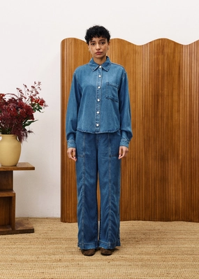Classic Gym Ready BALSAMINE BLUE DENIM PANTS