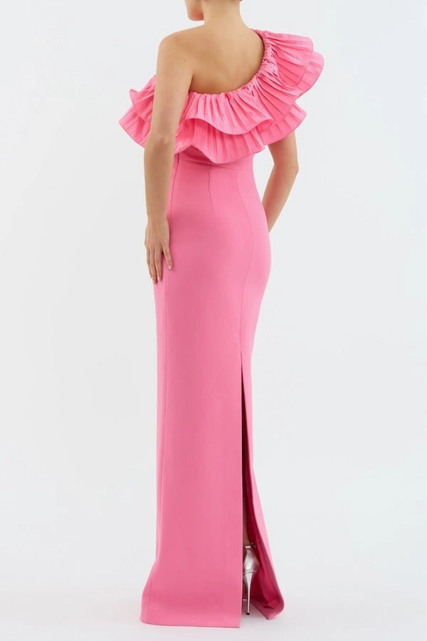 StretchableKnit Rosita Gown Shrimp Pink