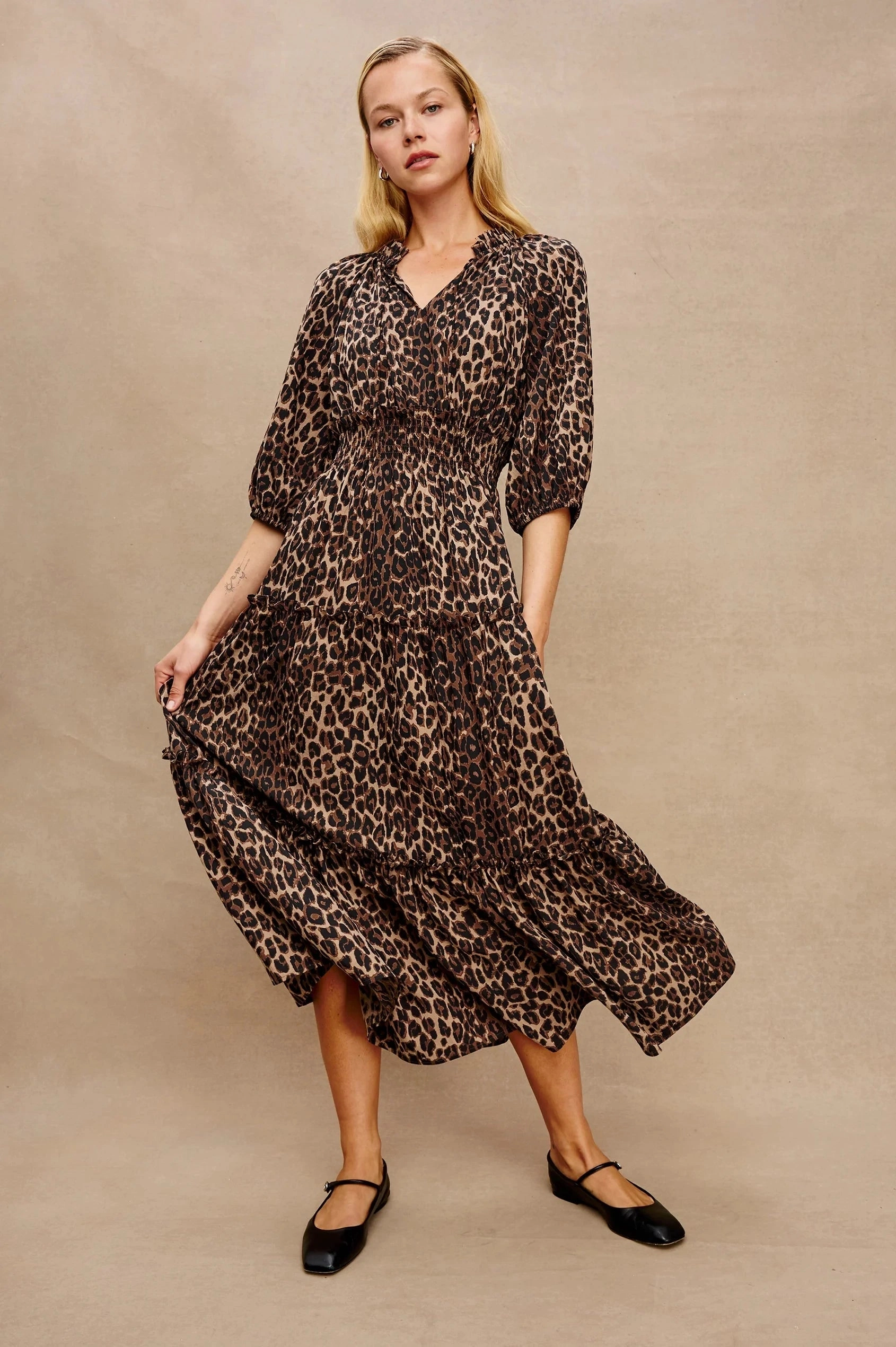 Modern Layering Caterine Dress Brown Nala