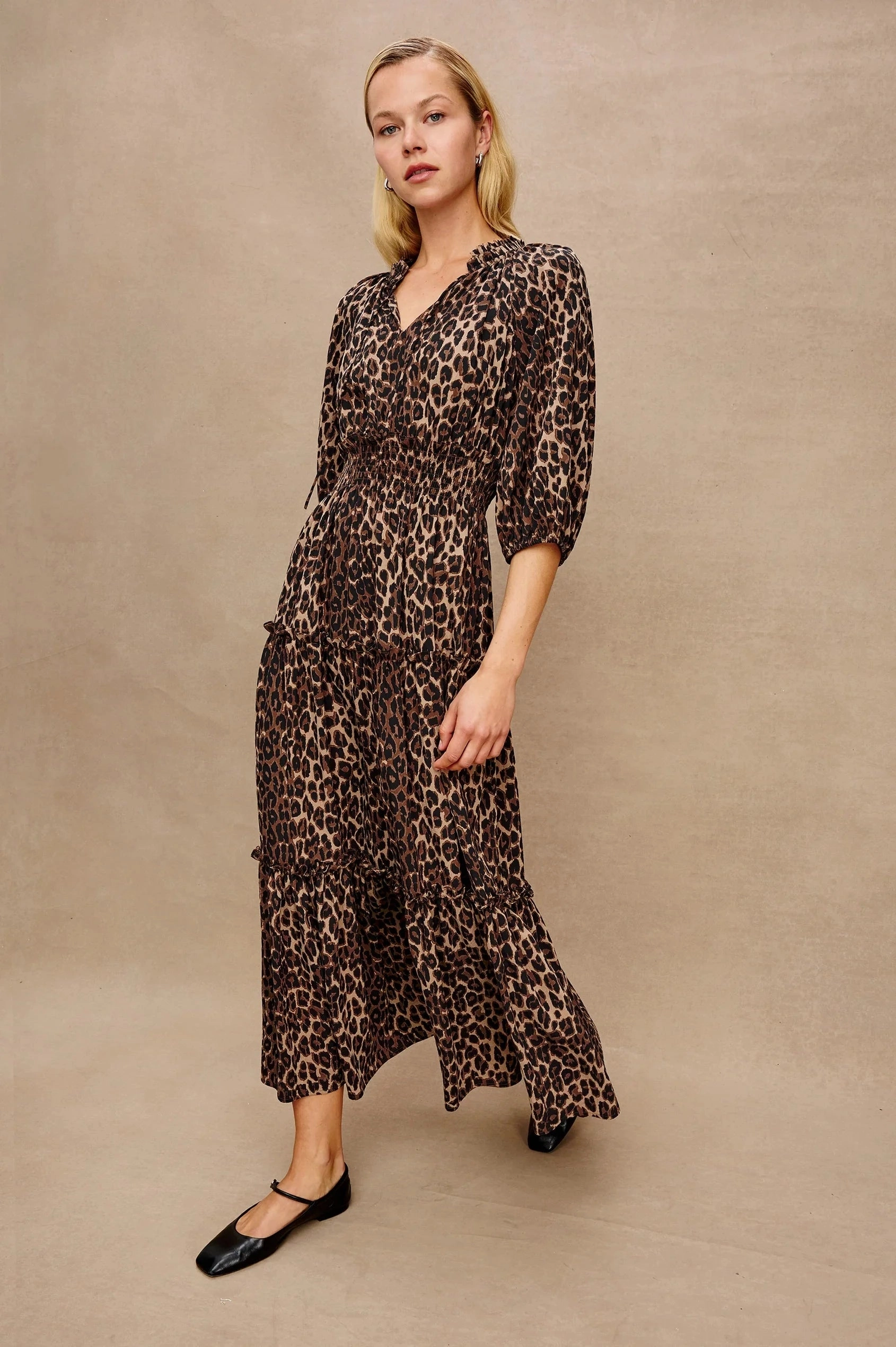 Adjustable-Straps Caterine Dress Brown Nala