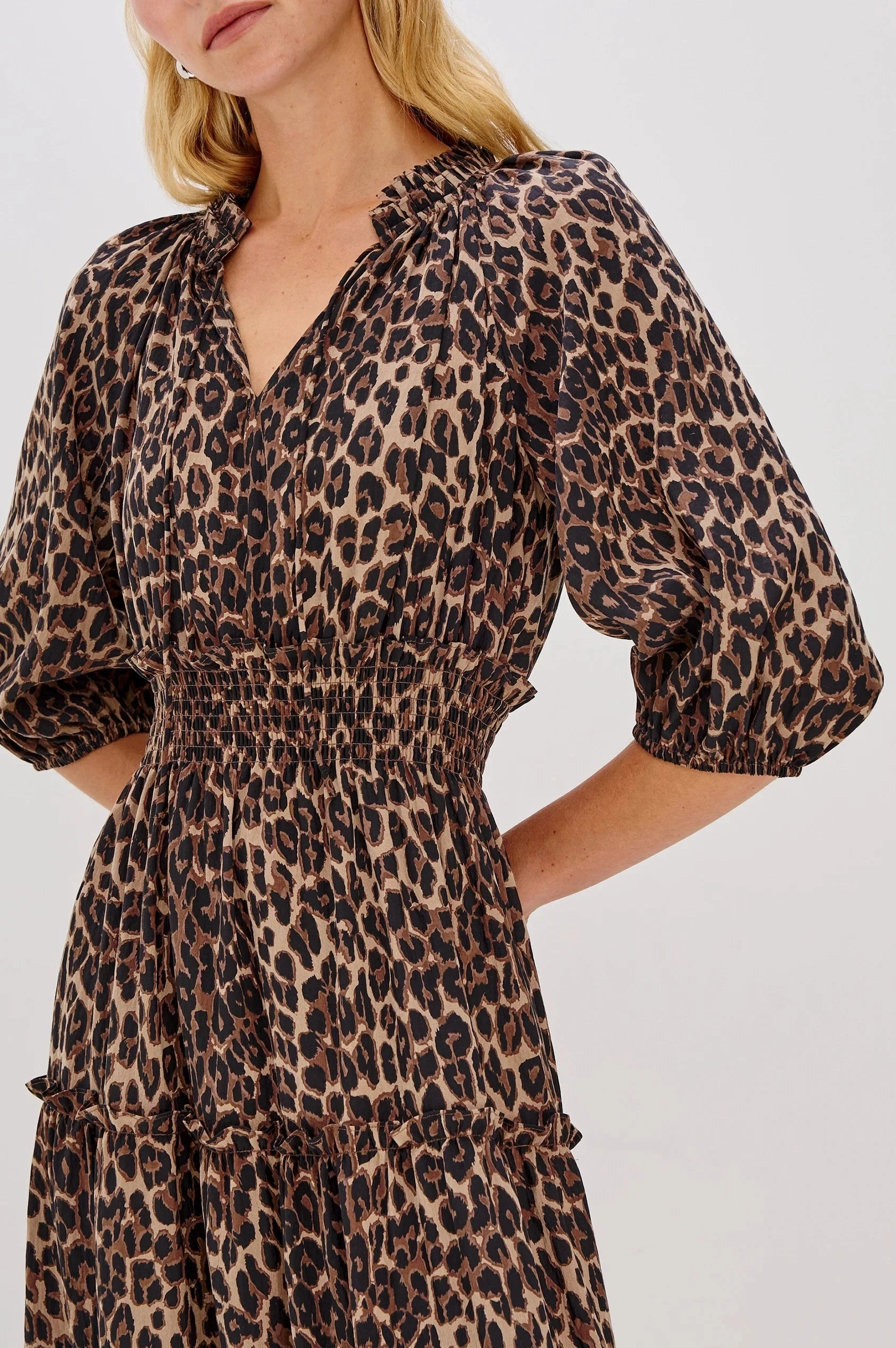 Holiday-Party Versatile Fit Caterine Dress Brown Nala