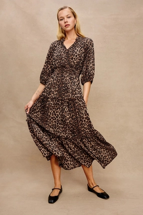 Modern Layering Caterine Dress Brown Nala