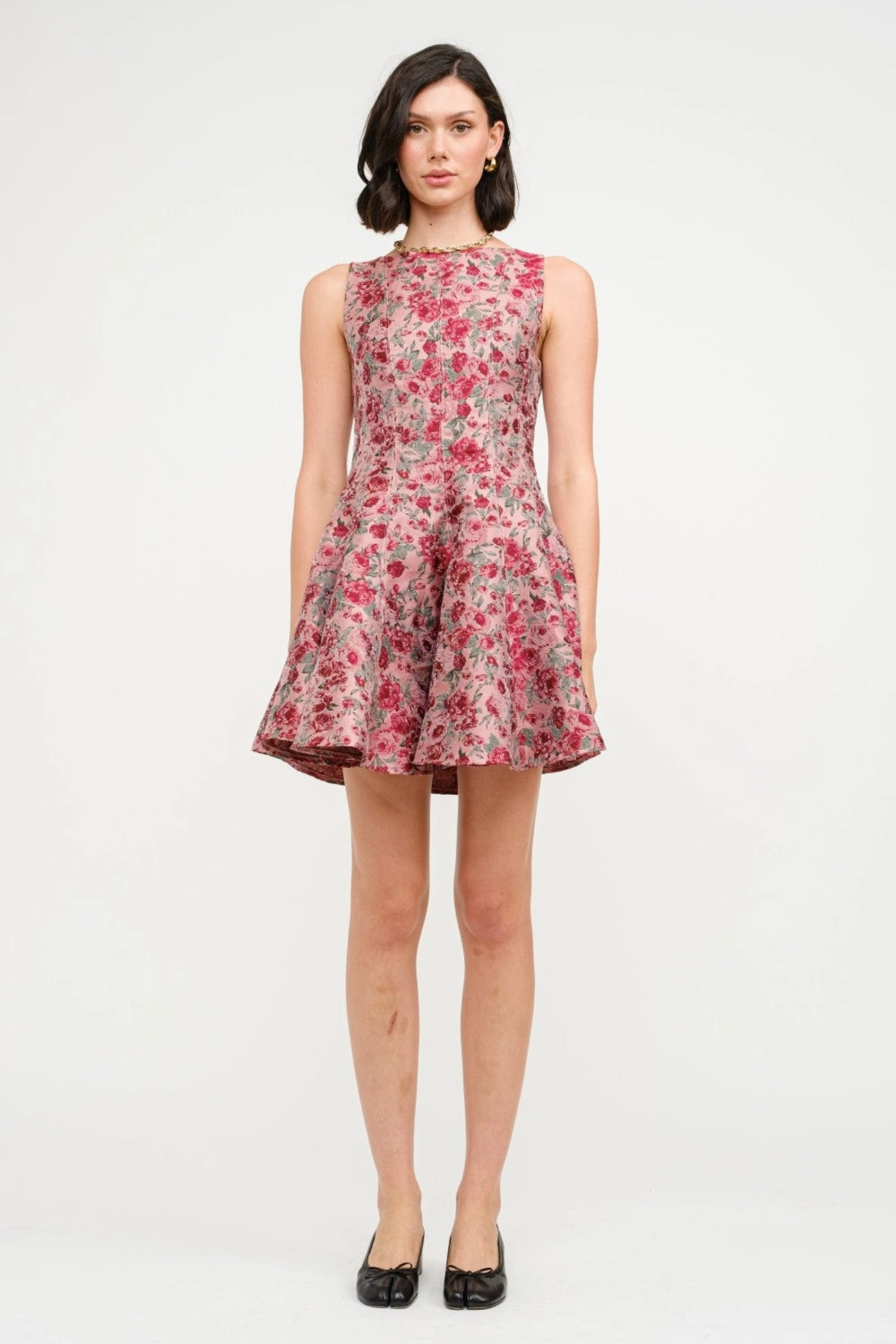 CECILIA JACQUARD MINI DRESS Padded-Bust