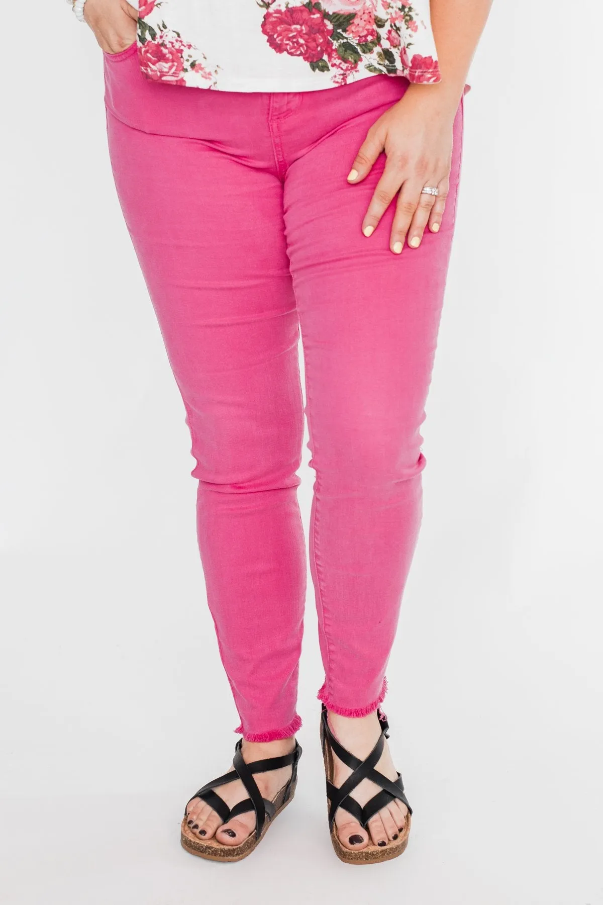 Cello Colored Skinny Jeans- Hot Pink