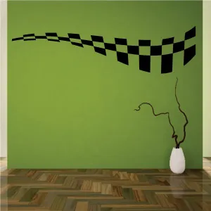 Checkered Pattern Wall Decal - Vinyl Decal - Car Decal - CF8027