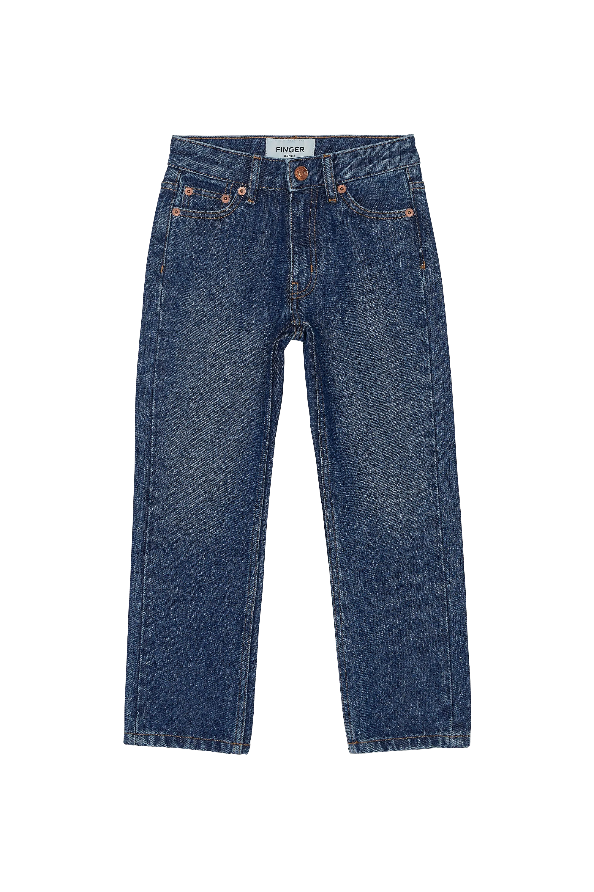 CHER Medium Blue - High Waist 5-Pocket Jeans