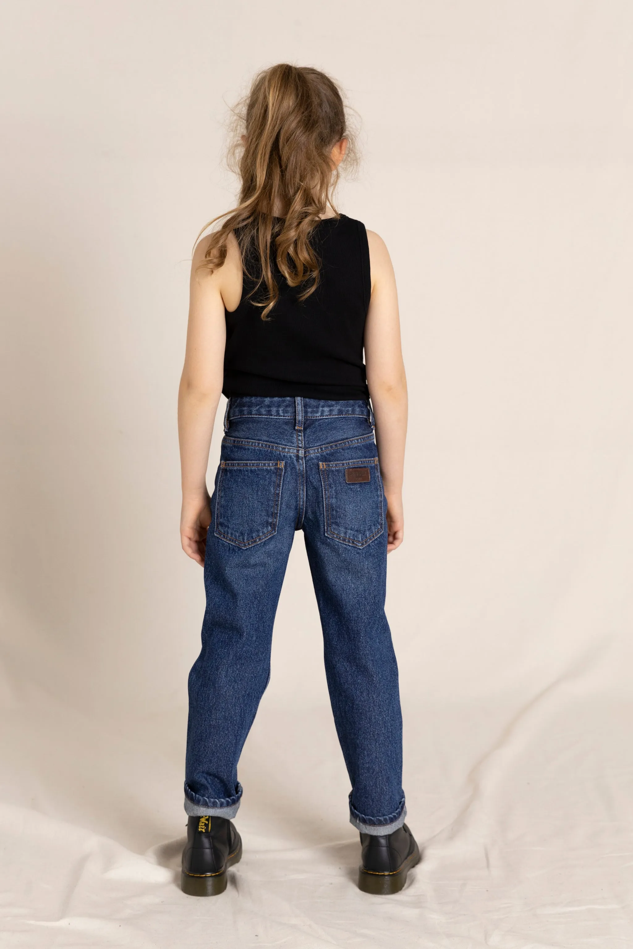 CHER Medium Blue - High Waist 5-Pocket Jeans