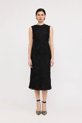 Simple Touch CLEO TEXTURED MIDI DRESS