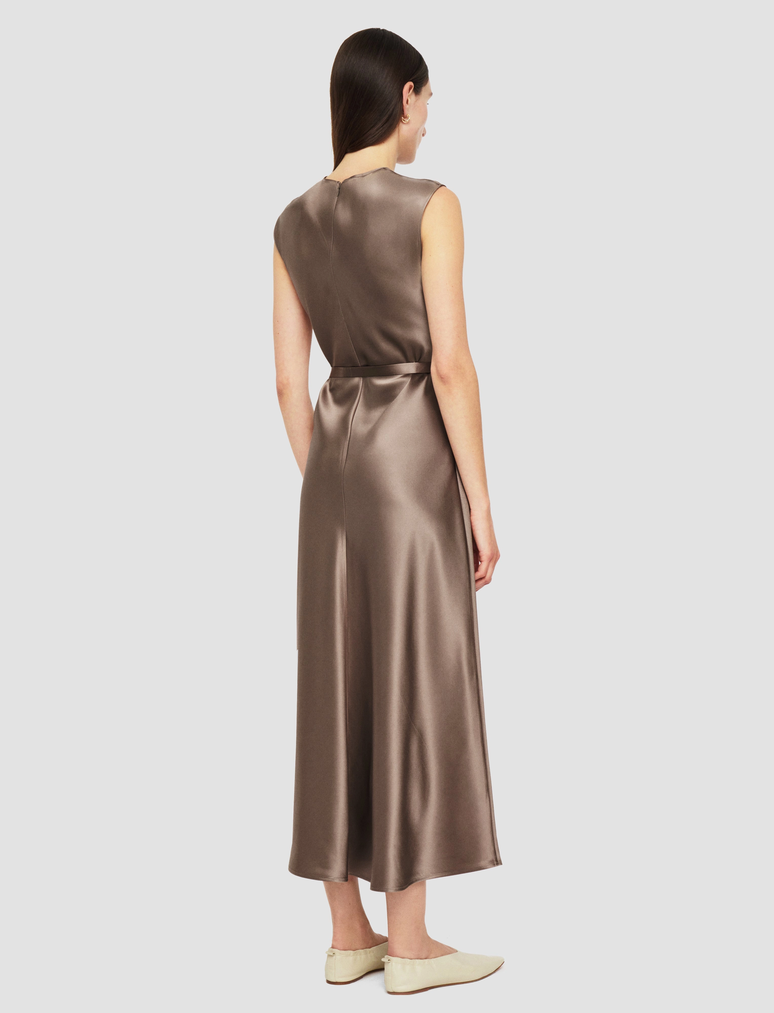 Garnier Silk Satin Dress Natural Wrap Elastic-Cuff