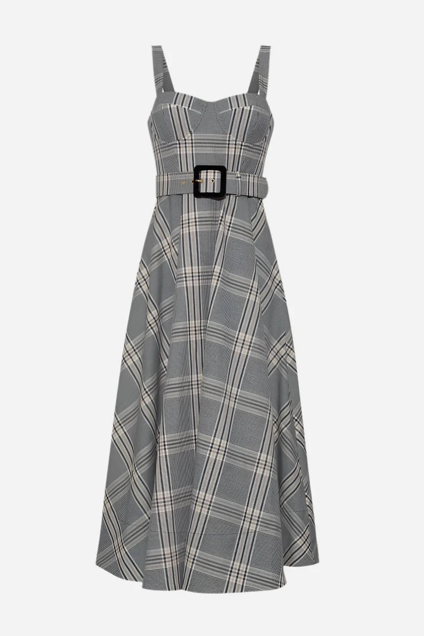 Dry-Clean-Only Blush Glow Calypso Dress Raymond Plaid