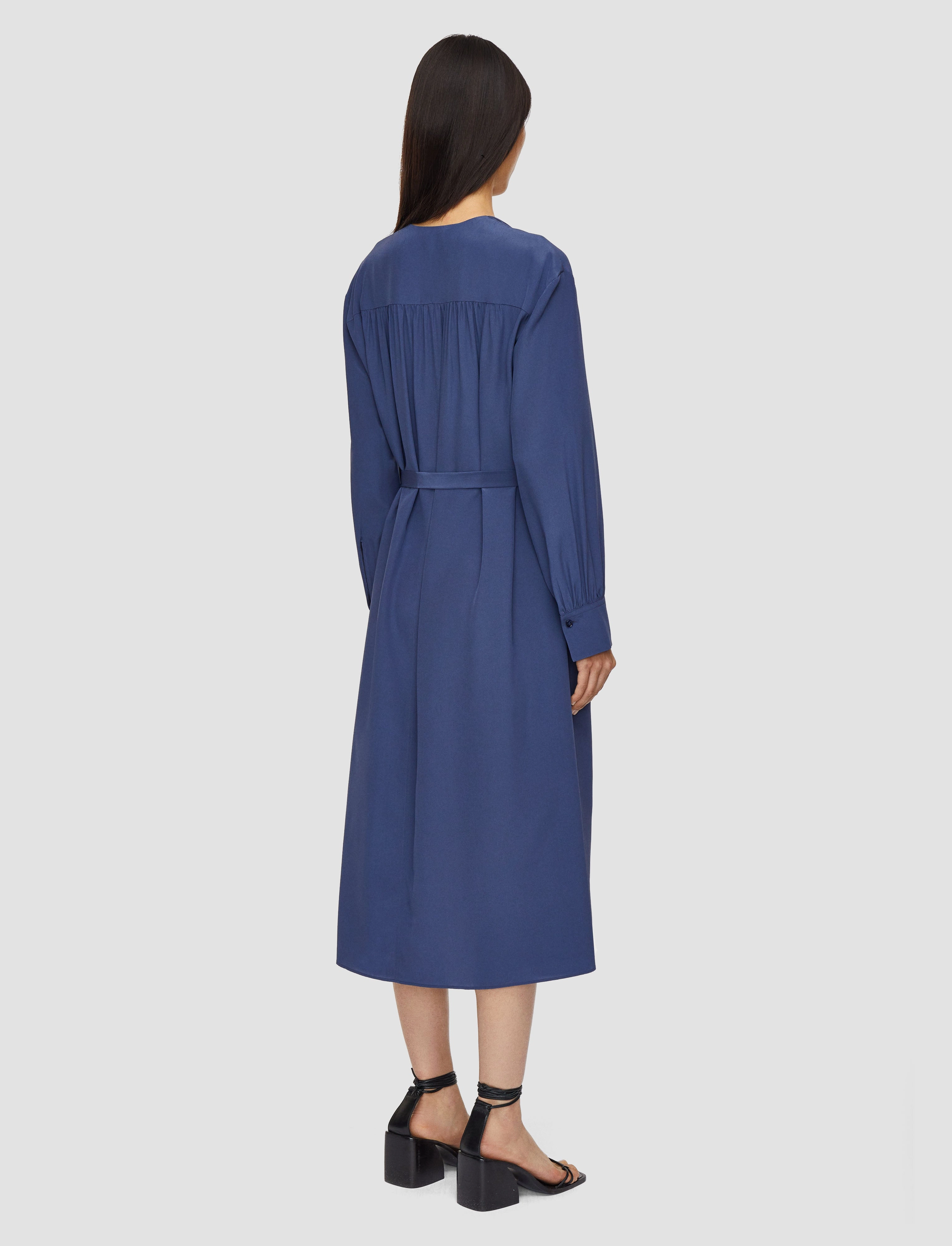 Polite Color Cozy Layers Bolero Silk Crepe de Chine Dress