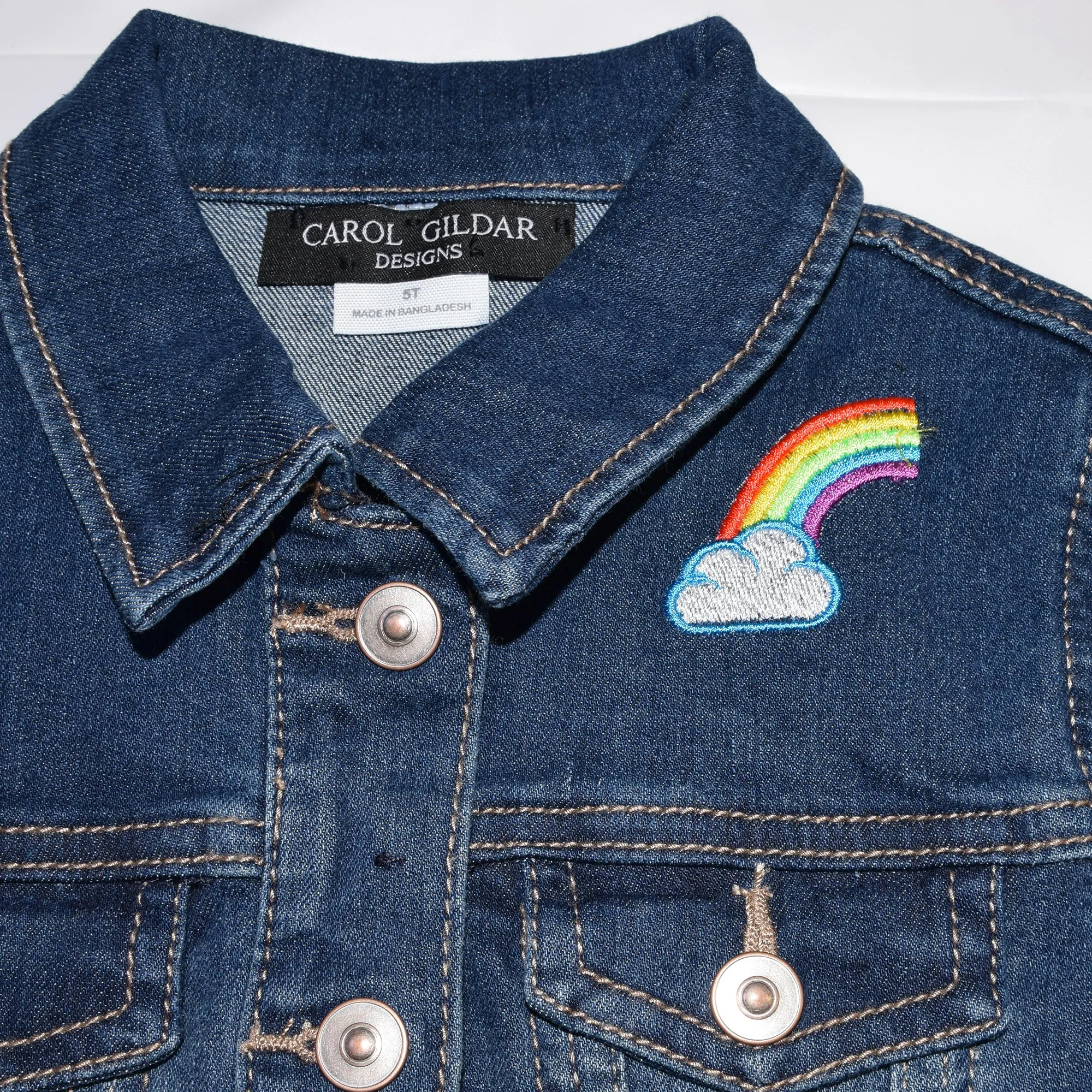 Child’s Denim Jeans Jacket with Unicorn Embroidery 5T