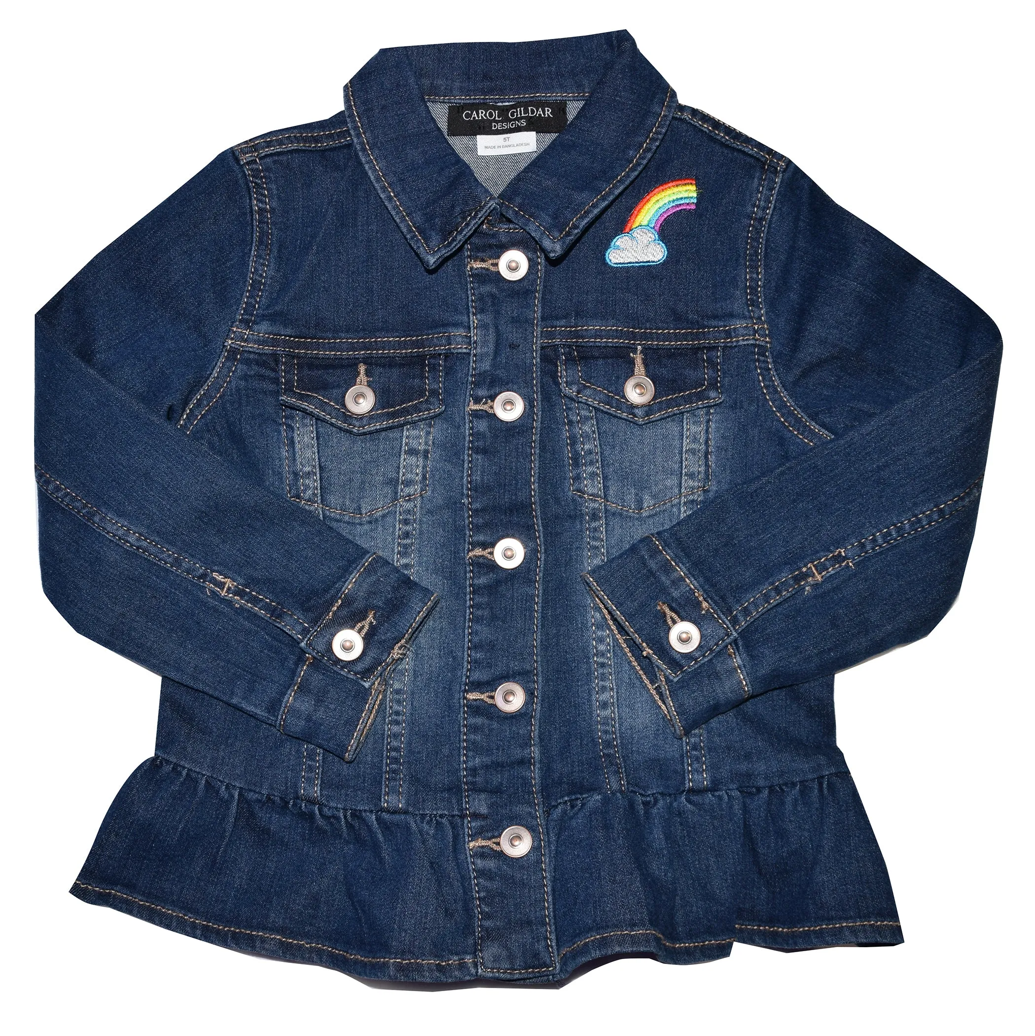 Child’s Denim Jeans Jacket with Unicorn Embroidery 5T