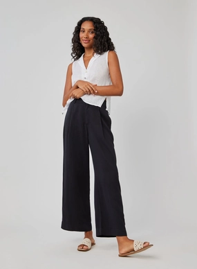 Chilly Layering PLEATED WIDE LEG ANKLE PANT