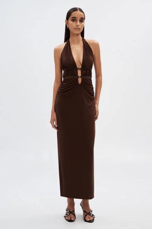 Lightweight Piece The Celine Mesh Dress Espresso