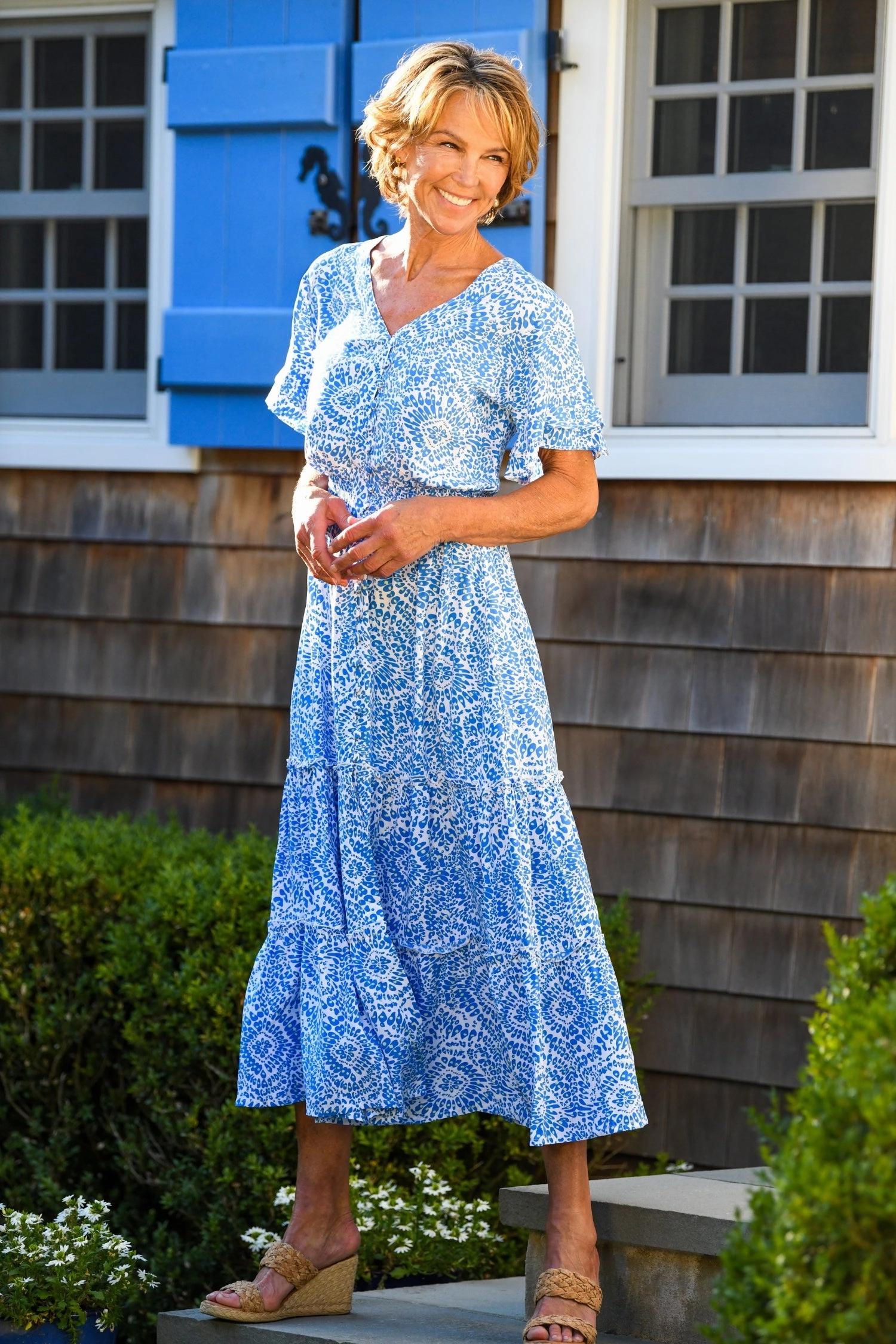 spring fresh Beach Moment Christina Dress / Blue Firework