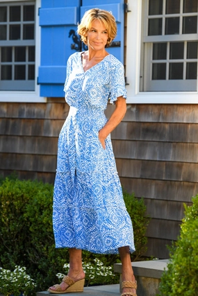 Brunch Outfit Summer Friendly Christina Dress / Blue Firework