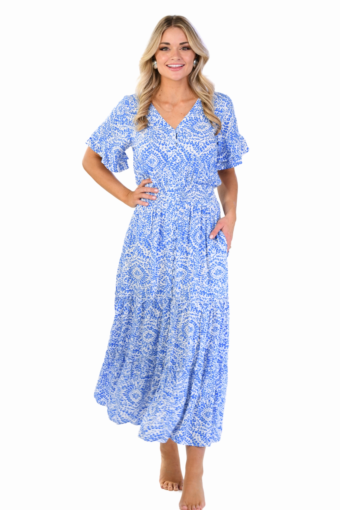 Christina Dress / Blue Firework Timeless-Classic