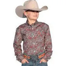 Cinch Boy's Paisley Print Button Down Shirt