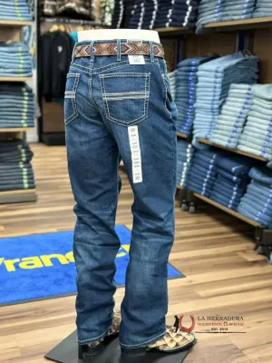 Cinch Jean White Label Relaxed Mid Rise Straight Leg Dark Stone Indigo