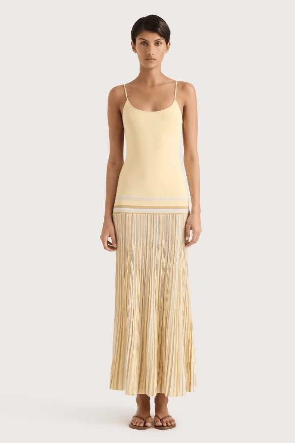 Citara Maxi Dress Butter Stripe Easy to Wear
