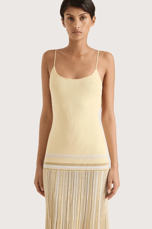 Light And Airy Walkable Flow Citara Maxi Dress Butter Stripe