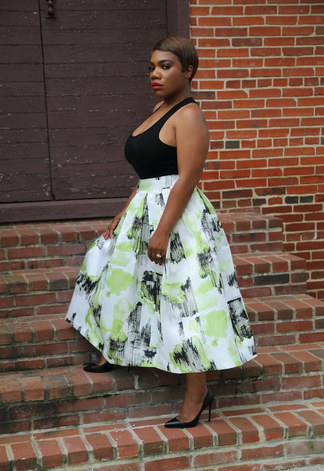 Classic Flows | Pleated A-Line Skirt
