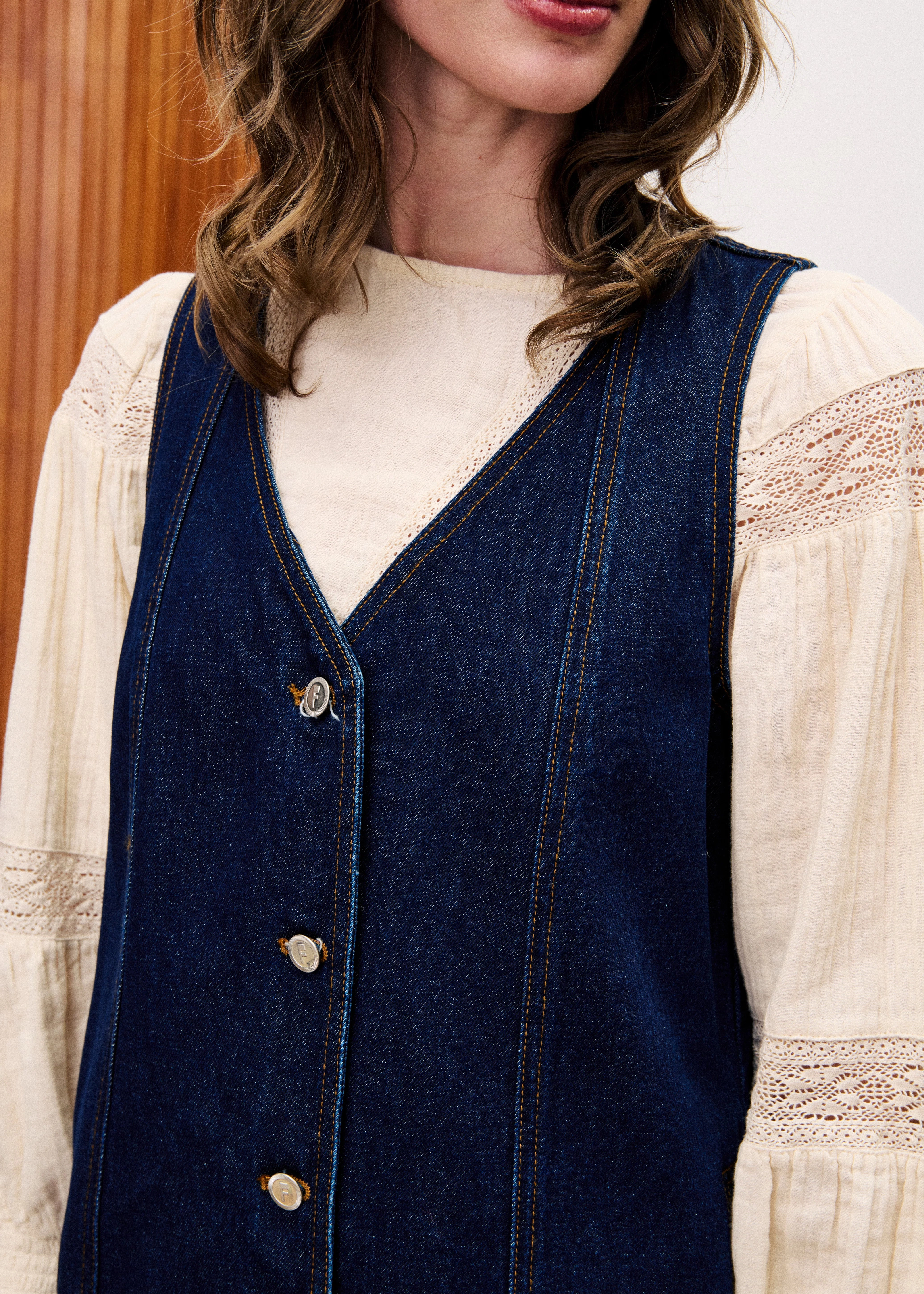 NALA DENIM MINI DRESS Chic boho dress