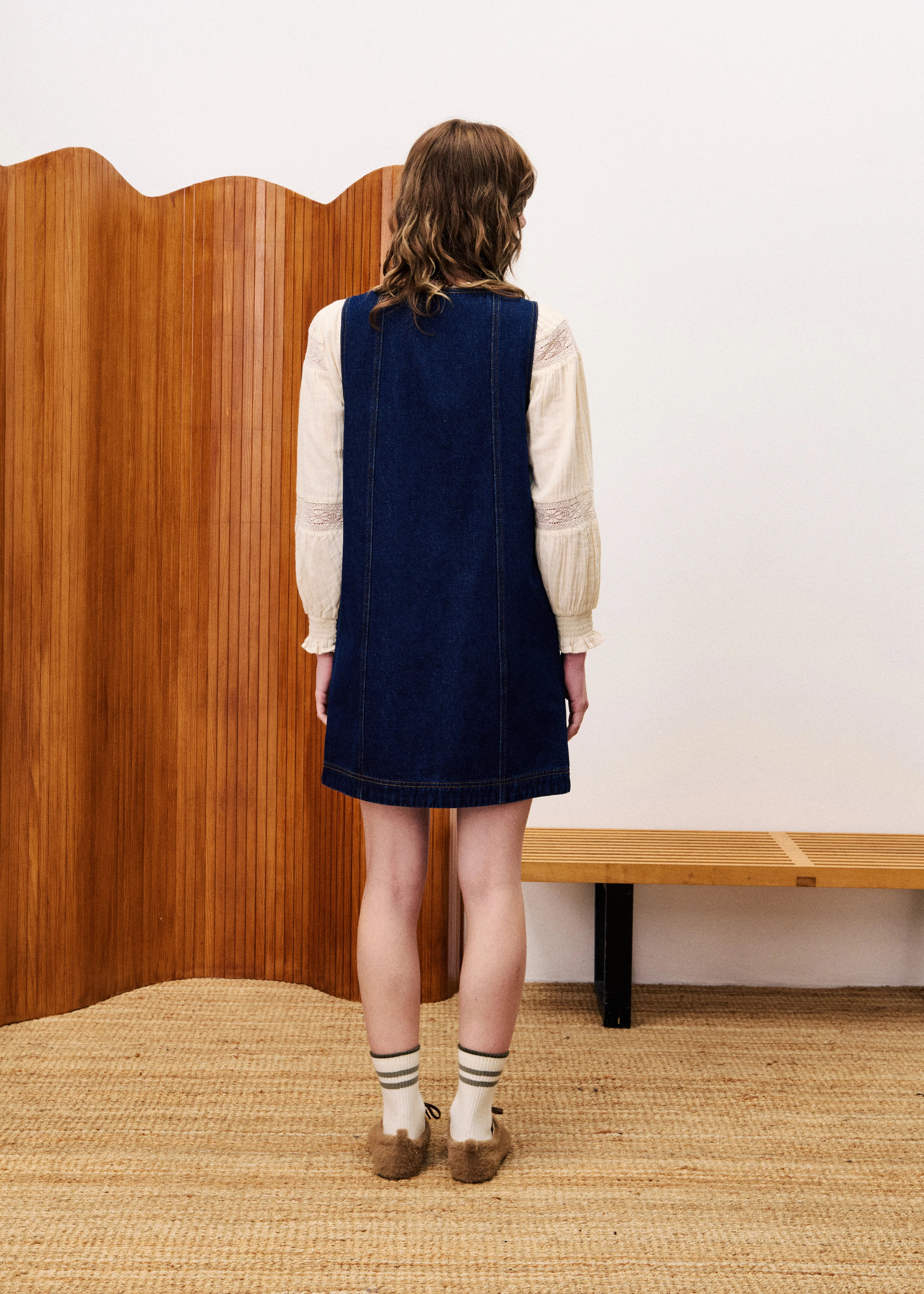 NALA DENIM MINI DRESS Easy Look Layer Safe