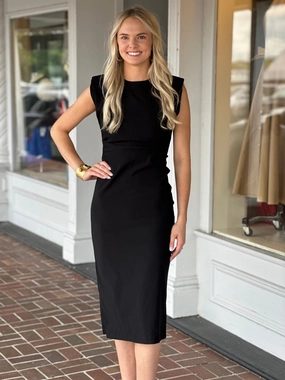 Classic Favorite Midi Dress in Black Free Shape