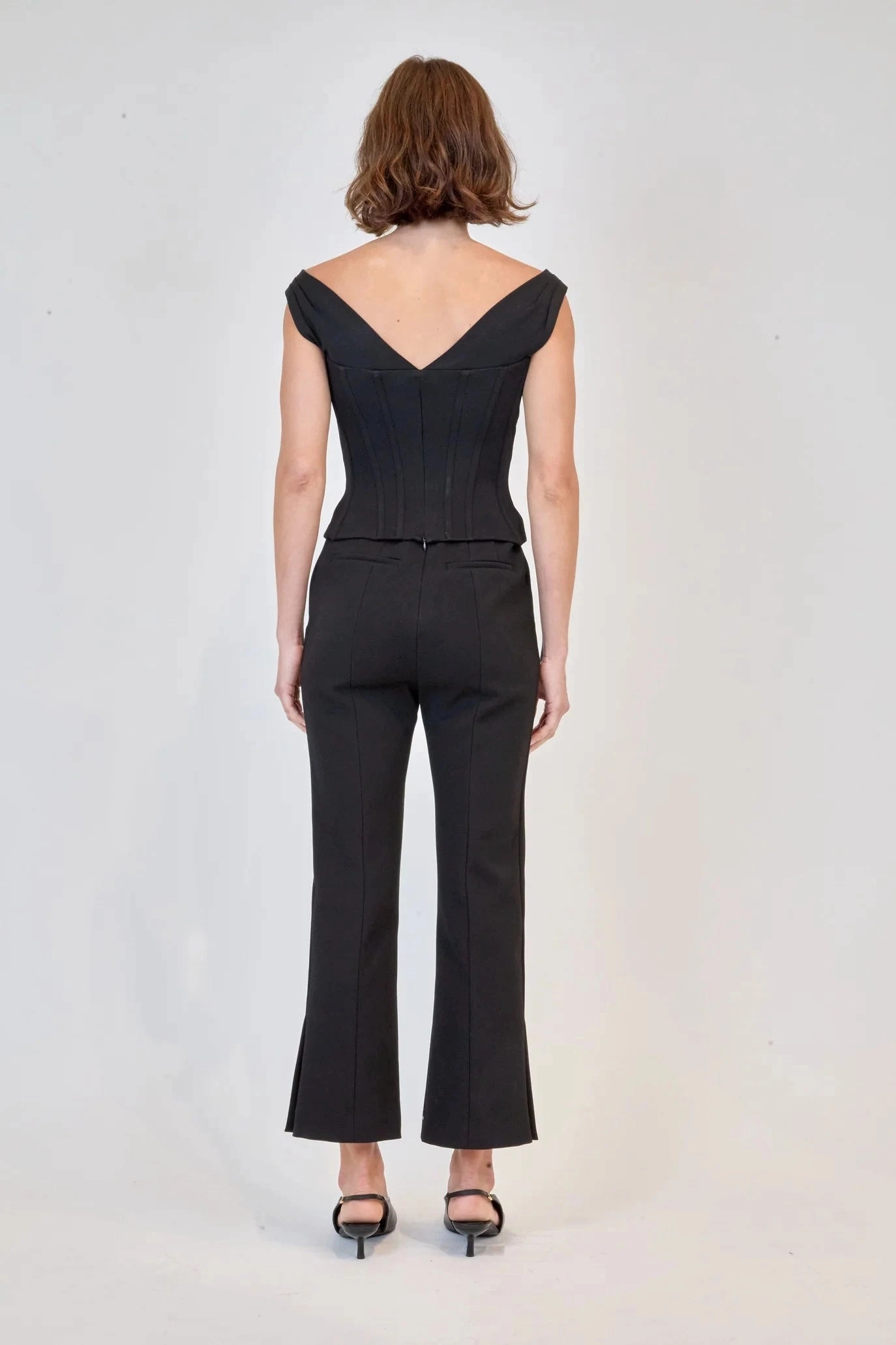 Evie Cropped Pant Black Minimal Edge