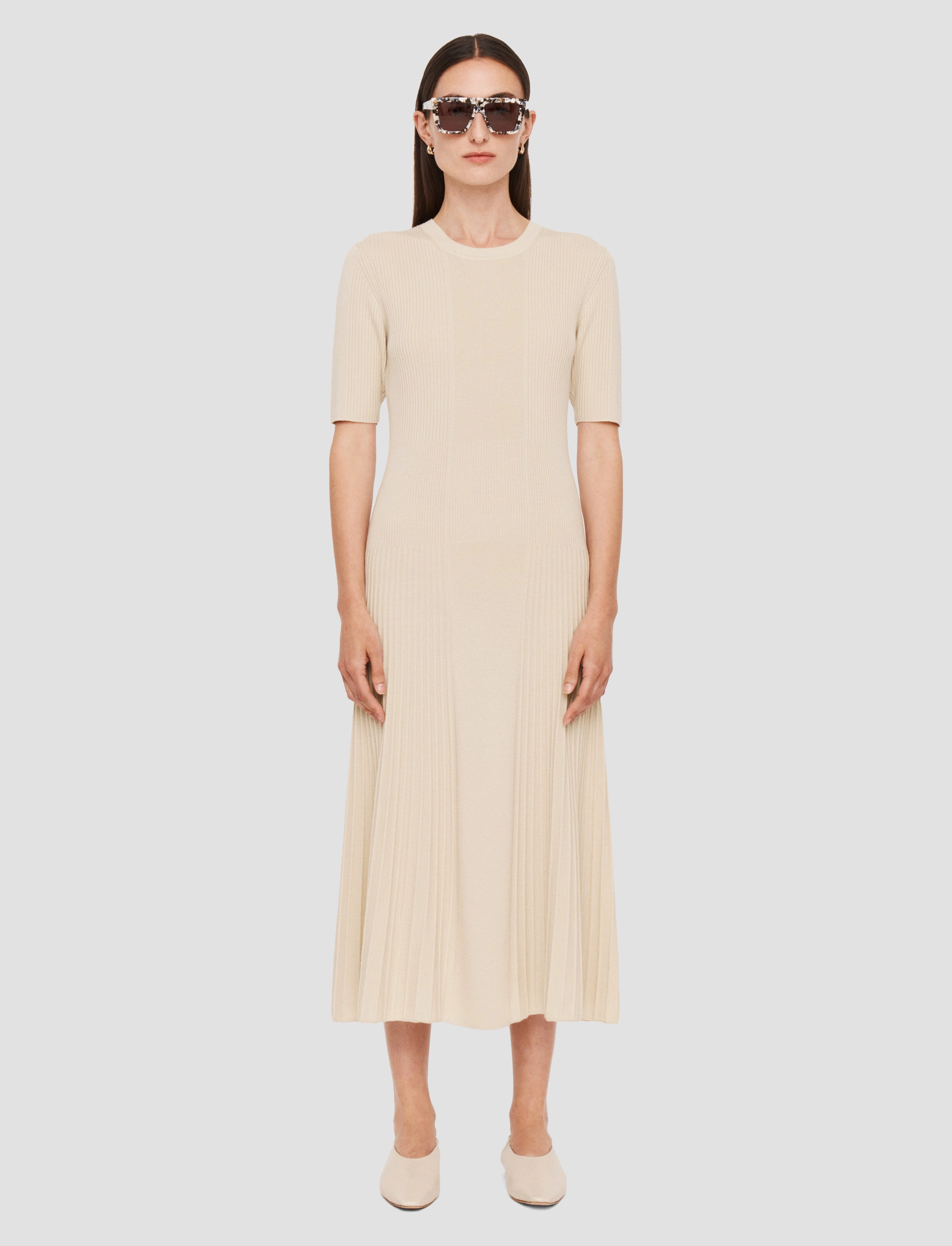 Fine Merino Rib Dress Lightweight-Comfort