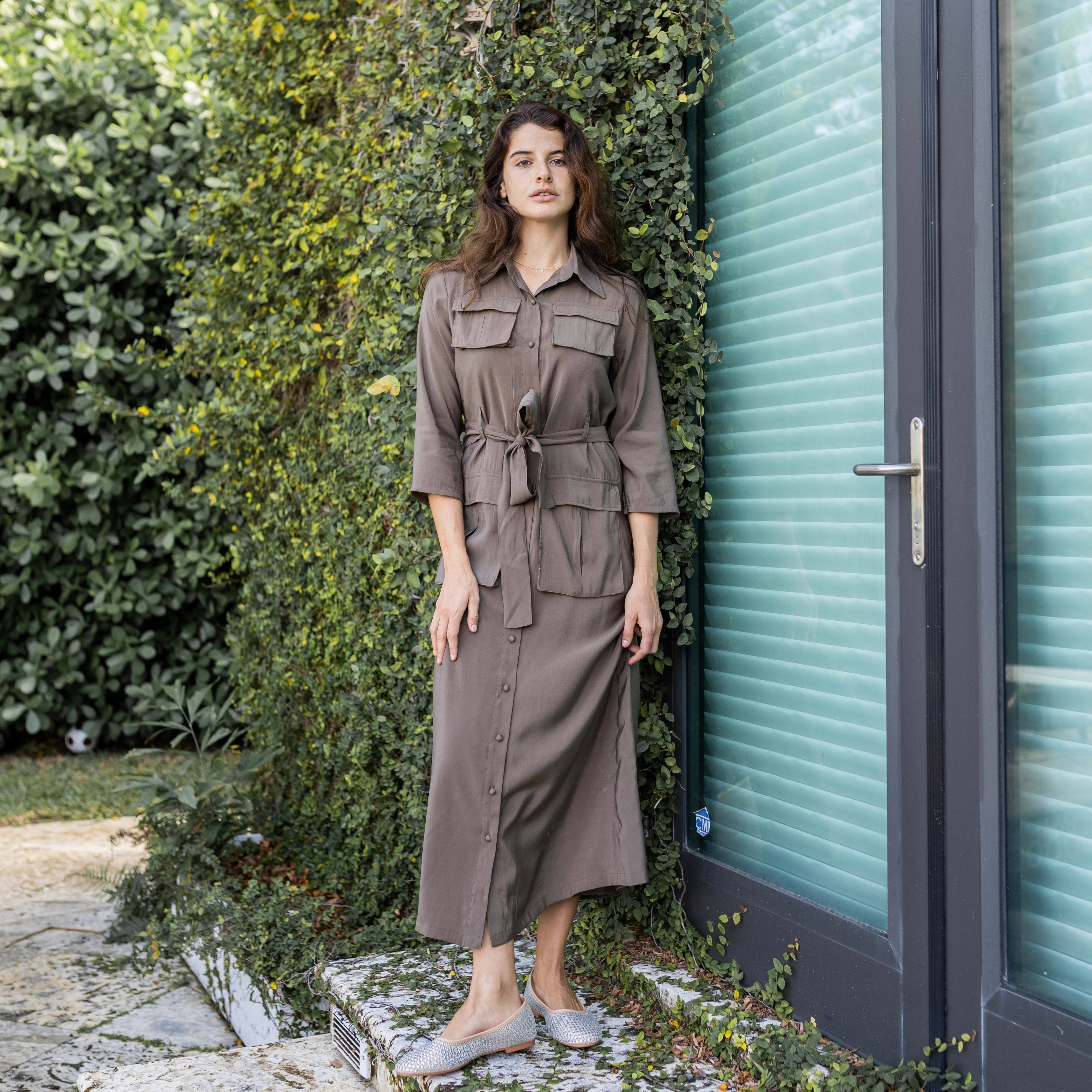 Belted Shirtdress | Brown [Final Sale] Feminine fit-and-flare silhouette