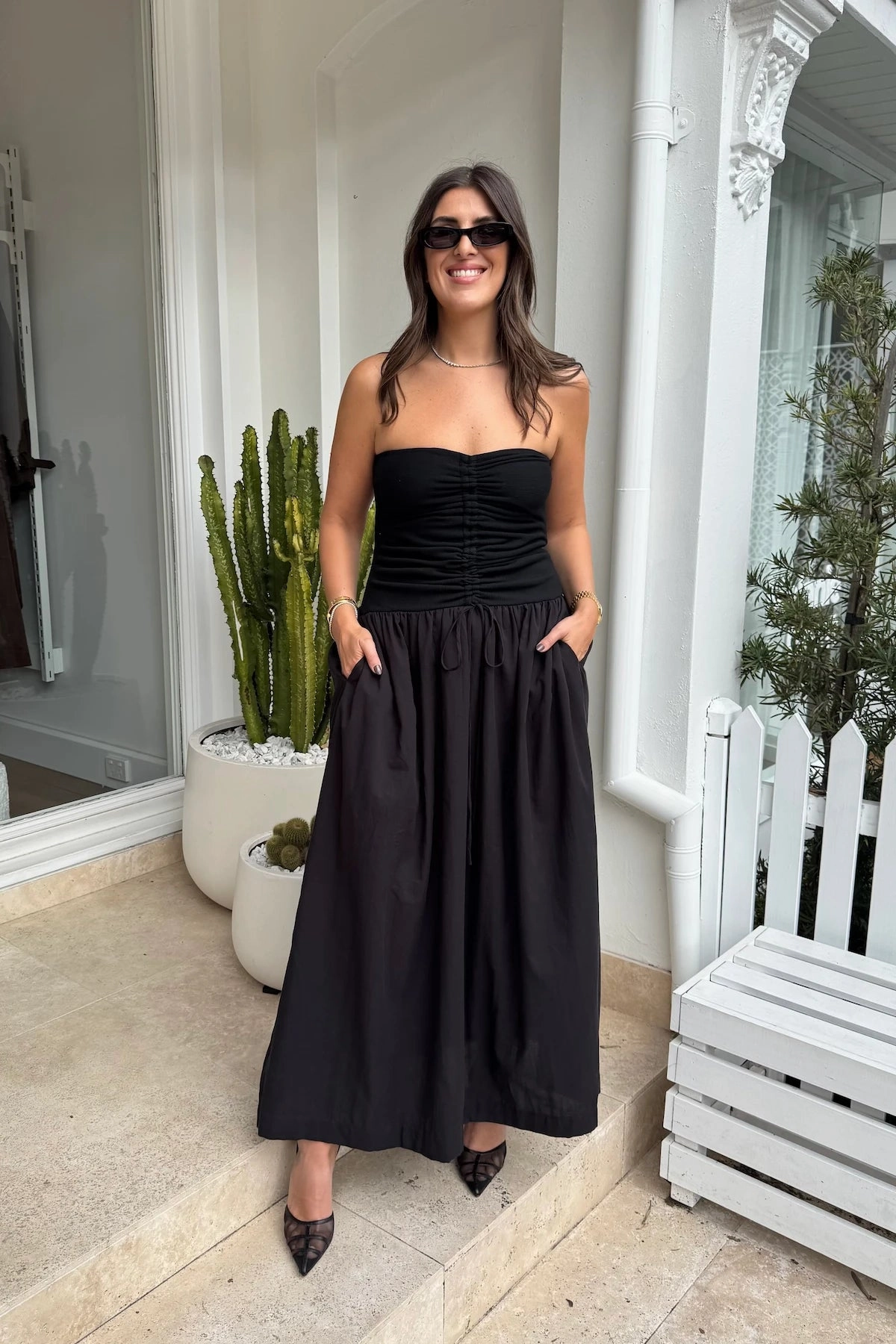Ione Maxi Dress Black Cozy Flex