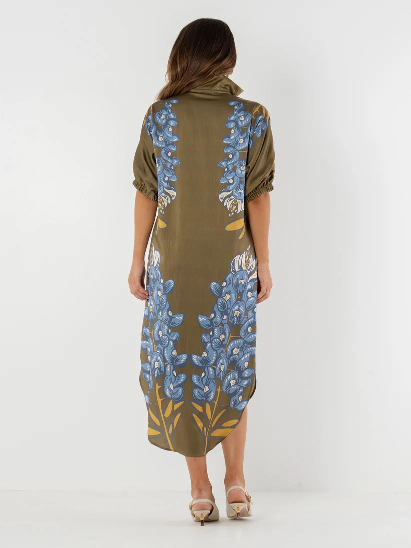 Chic formal attire Emily Mccarthy Poppy Caftan Dress in Bluebonnet