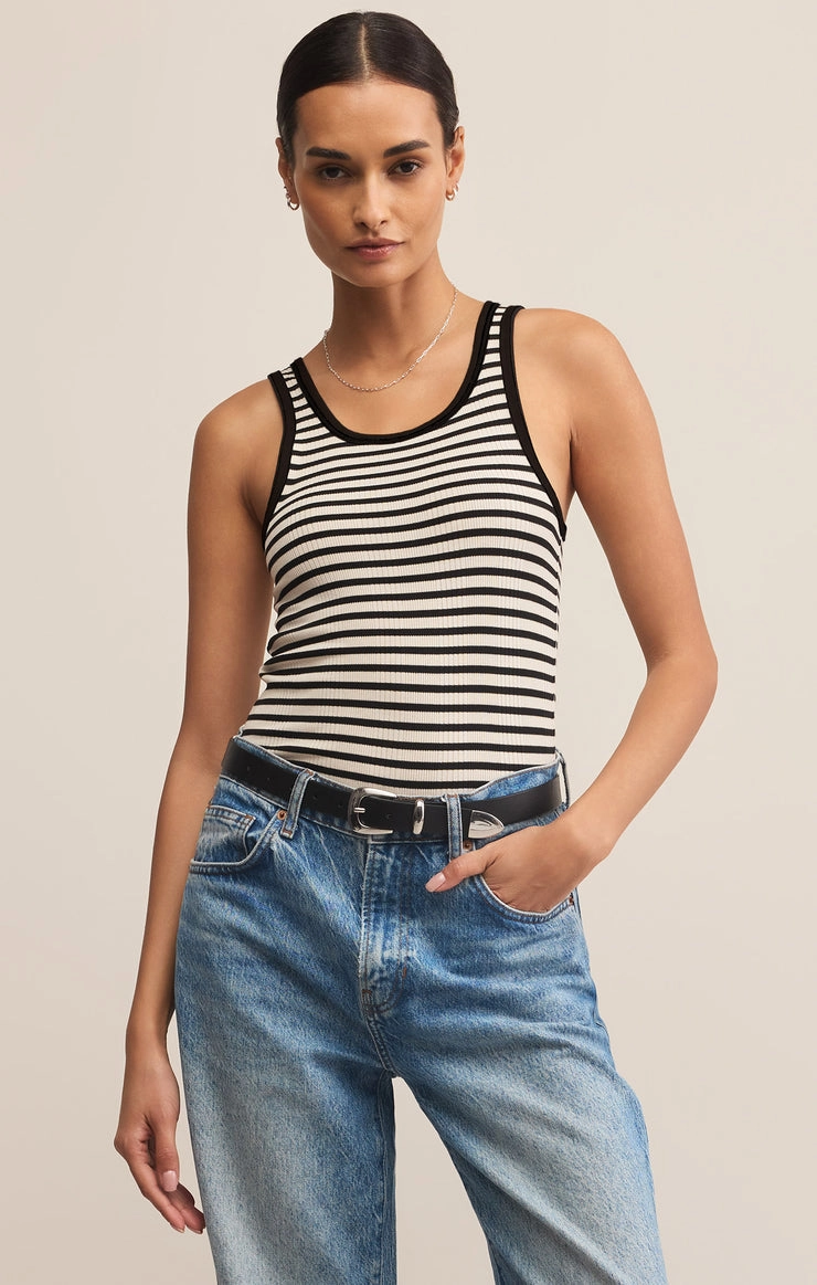 AntiSnagYarnProcessing LowProfileZipperSystem CLASSIC STRIPED SCOOP TANK
