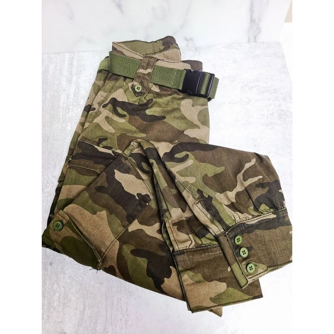 Classy General Cargo Pants- Olive Camo ** 2ND RESTOCK** Curvy