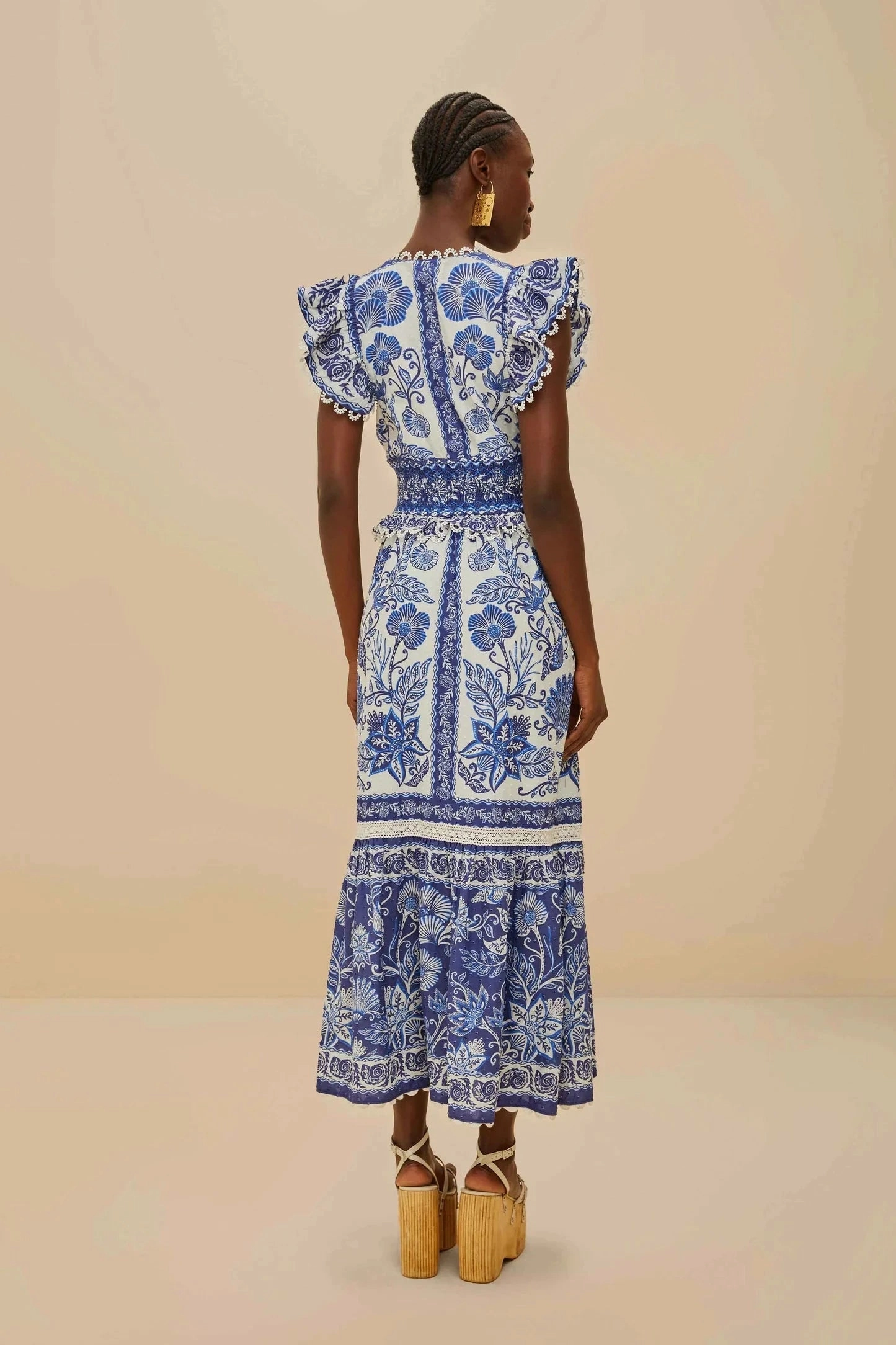 Shell Garden Off-White Maxi Dress Quick Drying EcoFriendlyDye