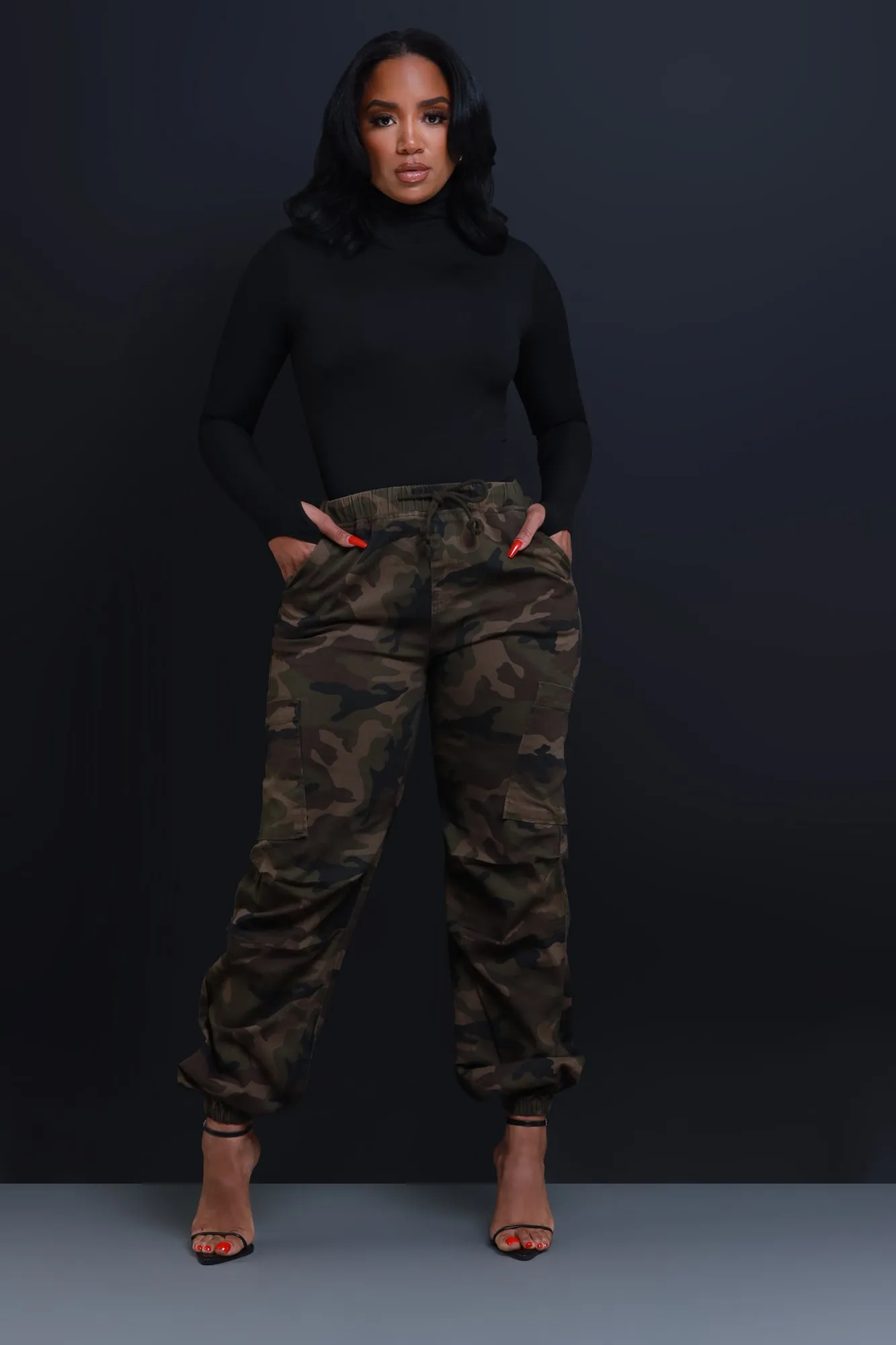 Close Ranks Camouflage Cargo Joggers - Olive