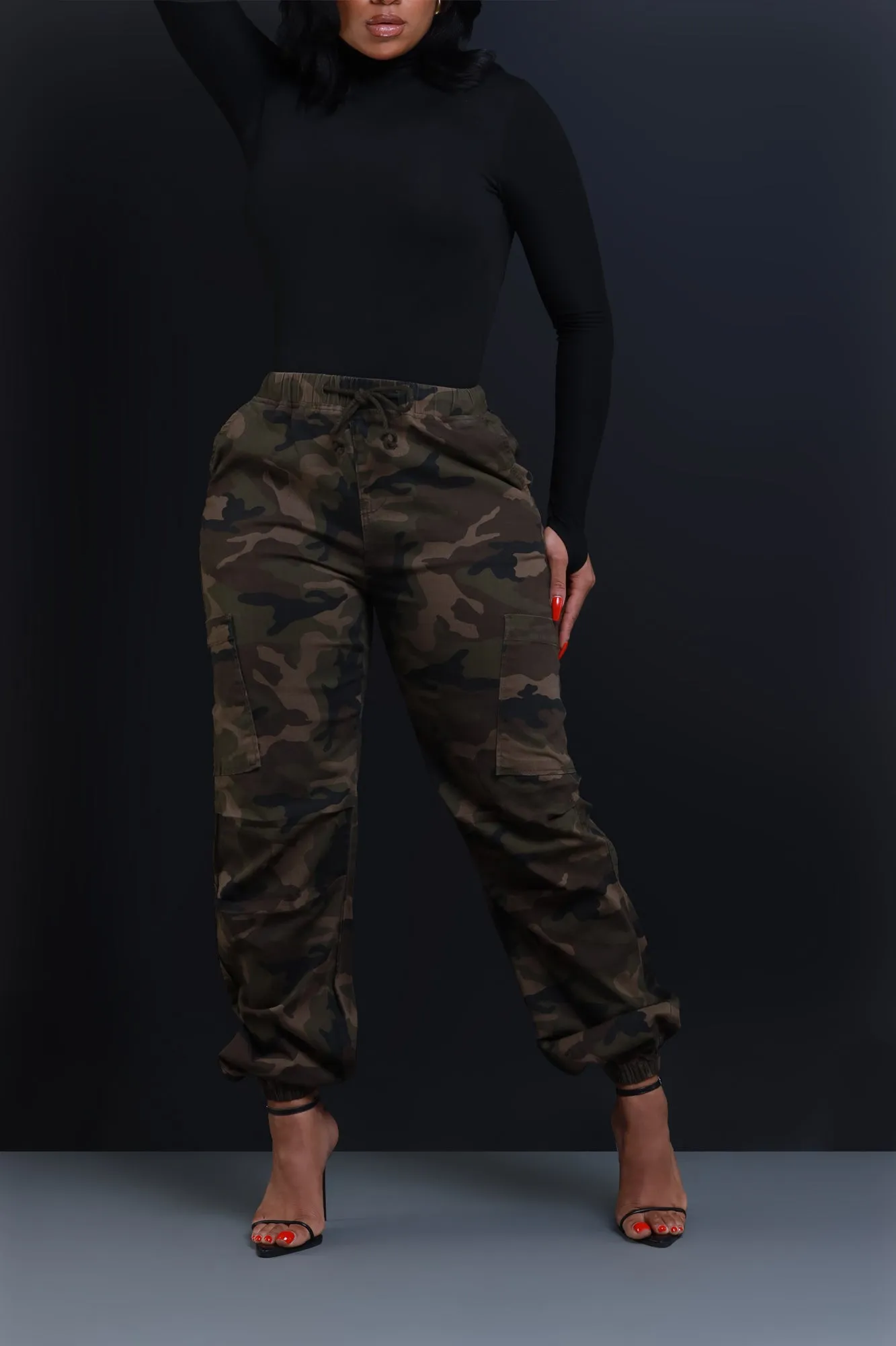Close Ranks Camouflage Cargo Joggers - Olive