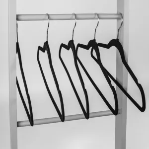 Coco & Grey Black Adult Flock Hangers 5 Pack