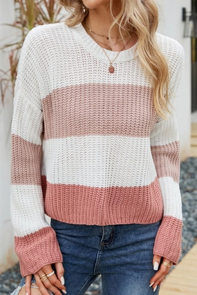WOMEN CROCHET FISHERMAN KNITTED LOOSE SWEATER StretchFit