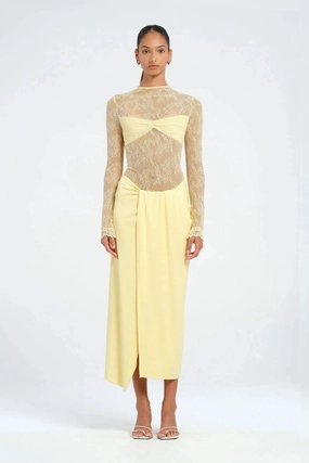 Lounge Texture Colton Midi Dress Butter