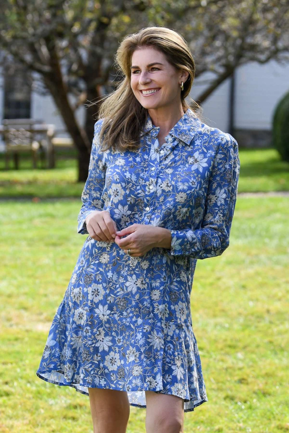 Mila Dress / Blue Denim Floral Smooth Layers